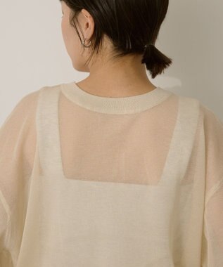 AMERICAN HOLIC 【WEB限定】【接触冷感】2WAYシアーニットカーディガン Off White