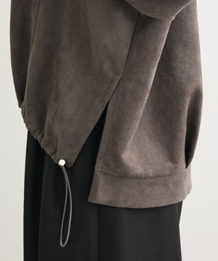 Green Parks なめらかタッチスウェード調ドロストプルオーハ Dark Gray