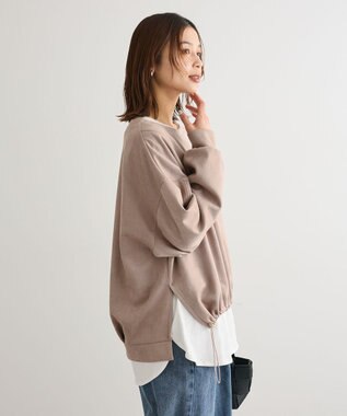 Green Parks なめらかタッチスウェード調ドロストプルオーハ Gray