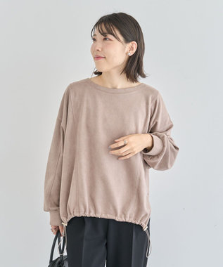 Green Parks なめらかタッチスウェード調ドロストプルオーハ Gray