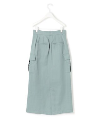 ICB L 【洗える】ヘビーナイロンツイル スカート ティールグレー系