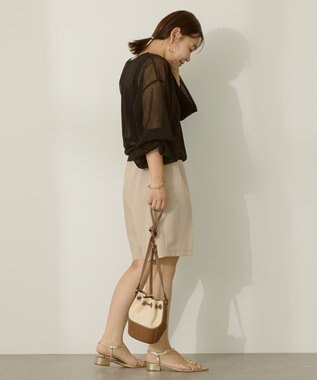 AMERICAN HOLIC 【WEB限定】【接触冷感】2WAYシアーニットカーディガン Black