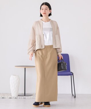 AMERICAN HOLIC メッシュ異素材切替ブルゾン Beige