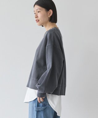 AMERICAN HOLIC ピグメントショートスウェット Charcoal Gray