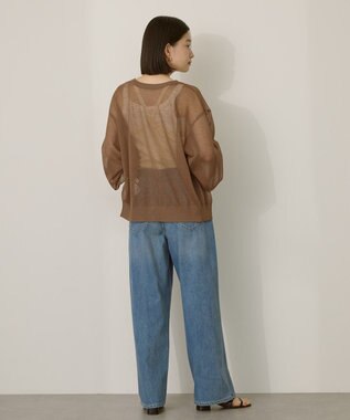 AMERICAN HOLIC 【WEB限定】【接触冷感】2WAYシアーニットカーディガン Brown
