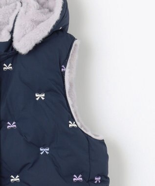 ANY KIDS 中綿リバーシブルベスト ネイビー