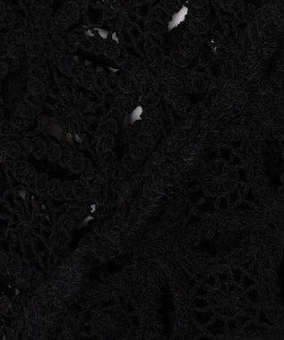 UNFILO L 【2点セット】ラッセルレース キャミレイヤード Tシャツ ブラック