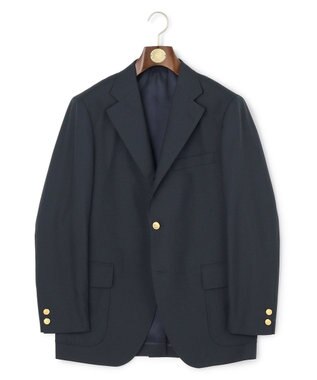J.PRESS MEN 【定番 / 不朽の名作】ペピンメリノトロピカル ブレザー / 金釦 / 3B / 背抜き / Authentic-Fit ネイビー系