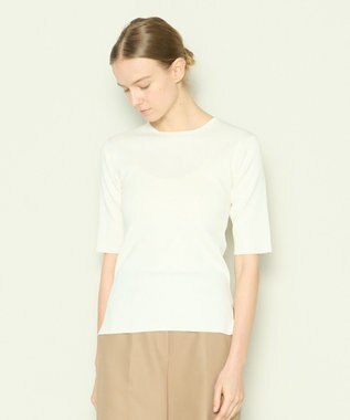 JOSEPH 【洗える】フィールコットン　ニットTEE Ivory