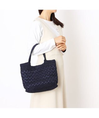 UNBILLION カシュカシュ cachecache / メタリックコード柄編みトートバッグ