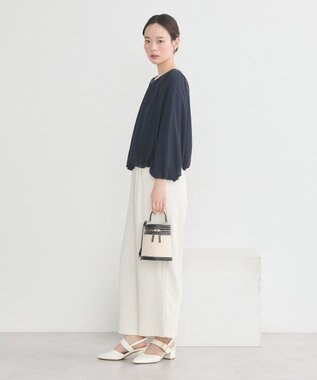 earth music&ecology シアーバルーンプルオーバー Navy