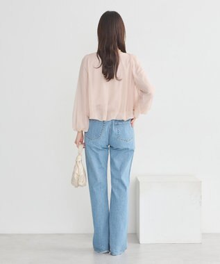 earth music&ecology シアーバルーンプルオーバー Pink Beige