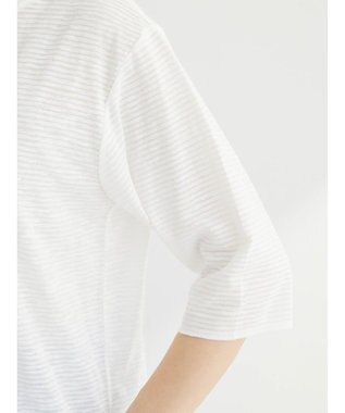 Green Parks シアーボーダーロゴプルオーバー Off White