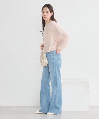 earth music&ecology シアーバルーンプルオーバー Pink Beige