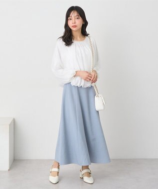 earth music&ecology シアーバルーンプルオーバー Ivory