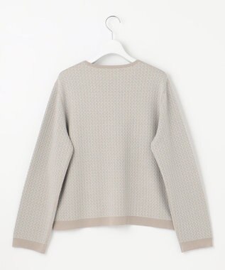 自由区 【WEB限定カラーあり・洗える】リバーシブルニット セットアップ(プルオーバー×フレアスカート) グレージュ×アクア