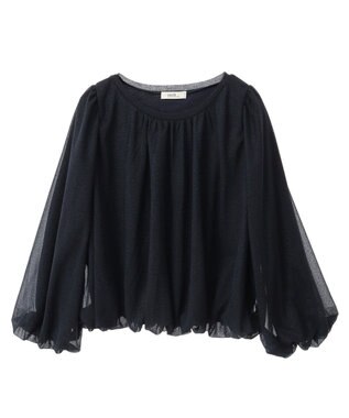 earth music&ecology シアーバルーンプルオーバー Navy