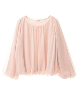 earth music&ecology シアーバルーンプルオーバー Pink Beige