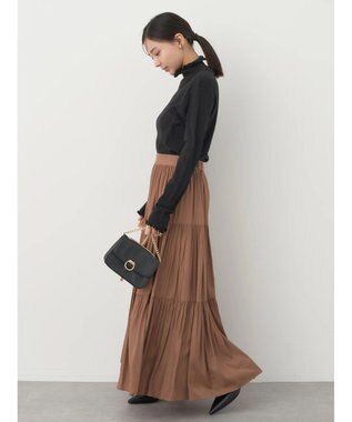 earth music&ecology コットンシアータートルネックプルオーバー Black