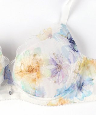 WACOAL ブラジャー 【夏めくブラ】 メッシュ素材(カップ) さらり爽快 バストメイク機能 夏 夏ブラ レディース BXB475 /ワコール ブルー