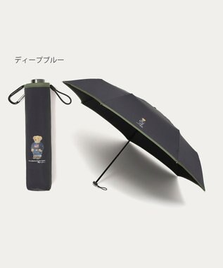 MOONBAT 【WEB限定】POLO RALPH LAUREN(ポロ ラルフローレン)FLAG BEAR 雨傘 折りたたみ傘 ユニセックス ディープブルー