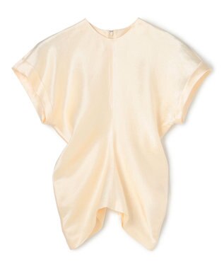 BEIGE， CYANO / サテン ドレープブラウス Ecru