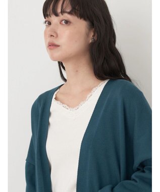 earth music&ecology ニュアンスロングカーディガン Blue Green