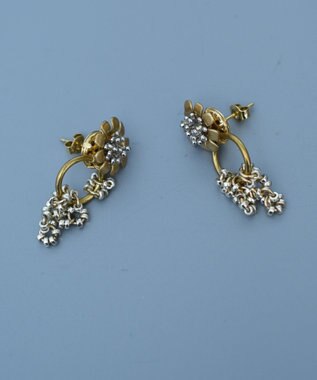 monshiro マーガレットピアス ゴールド×グレー