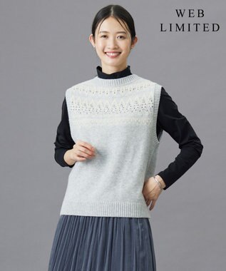  【WEB限定・洗える】FAIR ISLE ニットベスト