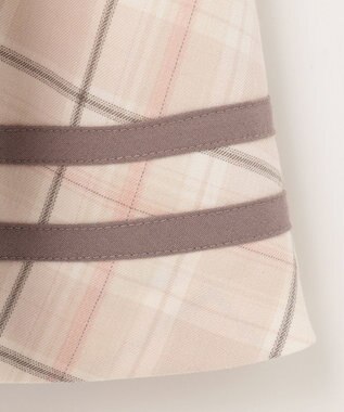 ANY KIDS ジャケット付き チェック ワンピース ピンクベージュ