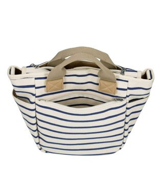 ROOTOTE 3082【ポケット充実】NA.デリ.2WAY.テンジク-C 01：アイボリー×ブルー