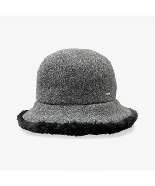 林八百吉商店 un chapeau ファー付きセーラー ブラック