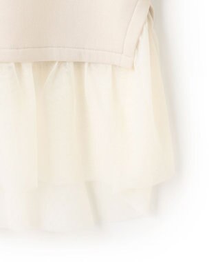 UNFILO 【110-150cm】BEAUTY FORM JERSEY ペプラムスウェット グレージュ