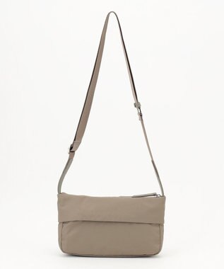 Y'SACCS リサイクルナイロン×カウレザー ラップミニショルダー グレージュ