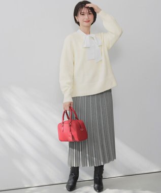 ANY SIS ボートネックAir ニット アイボリー