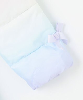 ANY KIDS 【フード取り外し/洗濯機可能】中綿フリル リボンコート レインボー