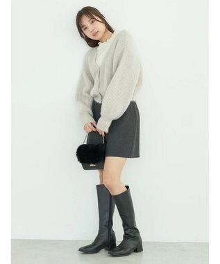 earth music&ecology ねこ毛ライク２ｗａｙボレロ Light Gray