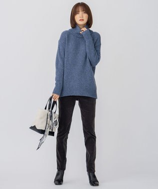 23区 【洗える】23区DENIM ベルベットストレッチ スキニーパンツ スレートグレー