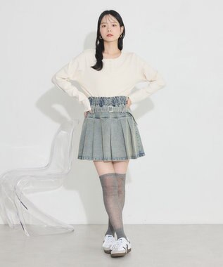 earth music&ecology ２ＷＡＹ釦リブプルオーバー Off White