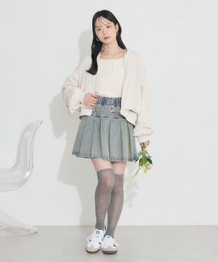 earth music&ecology ２ＷＡＹ釦リブプルオーバー Off White