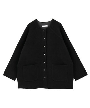 AMERICAN HOLIC Wフェイスラグランニットコーディガン Black