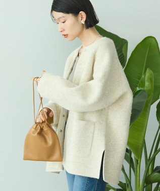 AMERICAN HOLIC Wフェイスラグランニットコーディガン Light Beige
