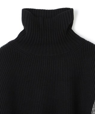 JOSEPH カーディステッチアニメーション　ハイネックニット Black/Ivory