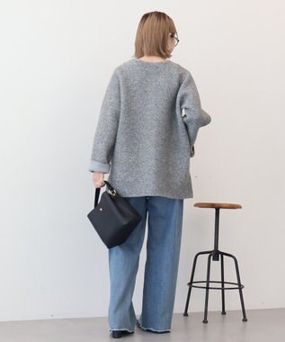 AMERICAN HOLIC Wフェイスラグランニットコーディガン Gray Mixture