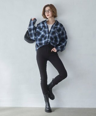 WEGO 【ユニセックス着用ITEM/SMLサイズ展開】オンブレチェックシャツ（LS） 柄5