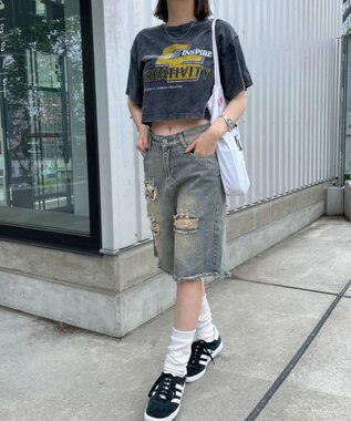 WEGO ヴィンテージウォッシュショートT 柄3