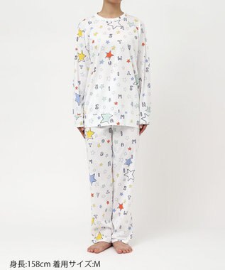 tsumori chisato SLEEP ツモリチサト パジャマ 長袖 長ズボン 綿100%(本体) 天竺素材 レディース UDX558 /ワコール アイボリー