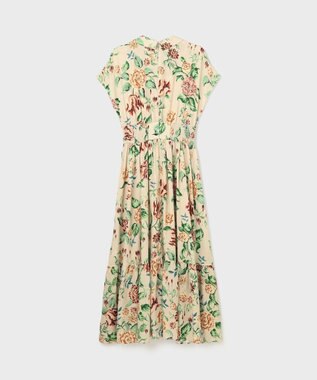 GRACE CONTINENTAL アンティークフラワープリントワンピース ベージュ