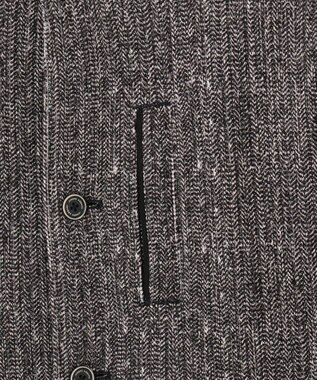 JOSEPH ABBOUD 【キングサイズ・軽量/ストレッチ/イージーケア】ツィーディーフリース ジャケット ブラック系