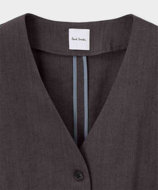 Paul Smith レーヨンリネン Vネックジレ ダークブラウン
